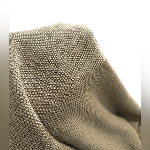 Eileen Fisher Organic Linen Delave V-Neck Knit Top Khaki Tan petite small - Picture 16 of 16